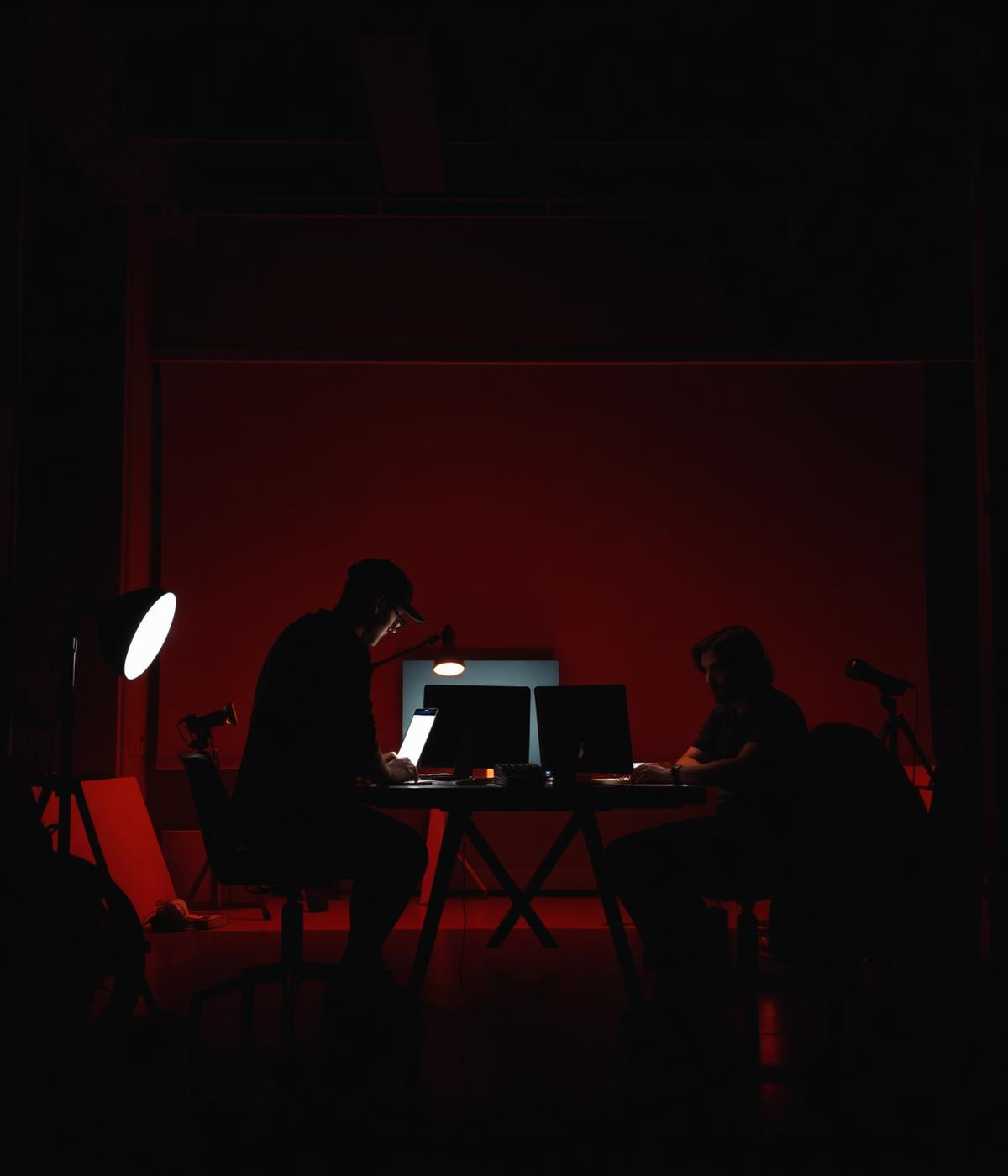 The ClickItUp creative team collaborating in the studio